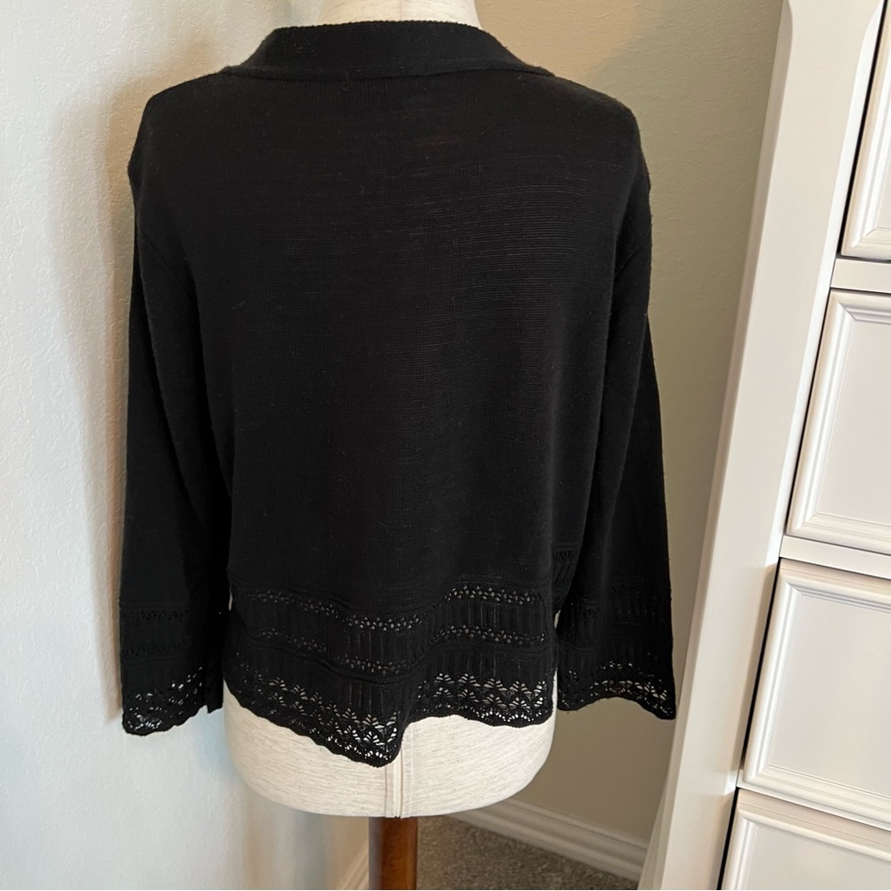 Black Cropped Cardigan - Picture 5 of 6